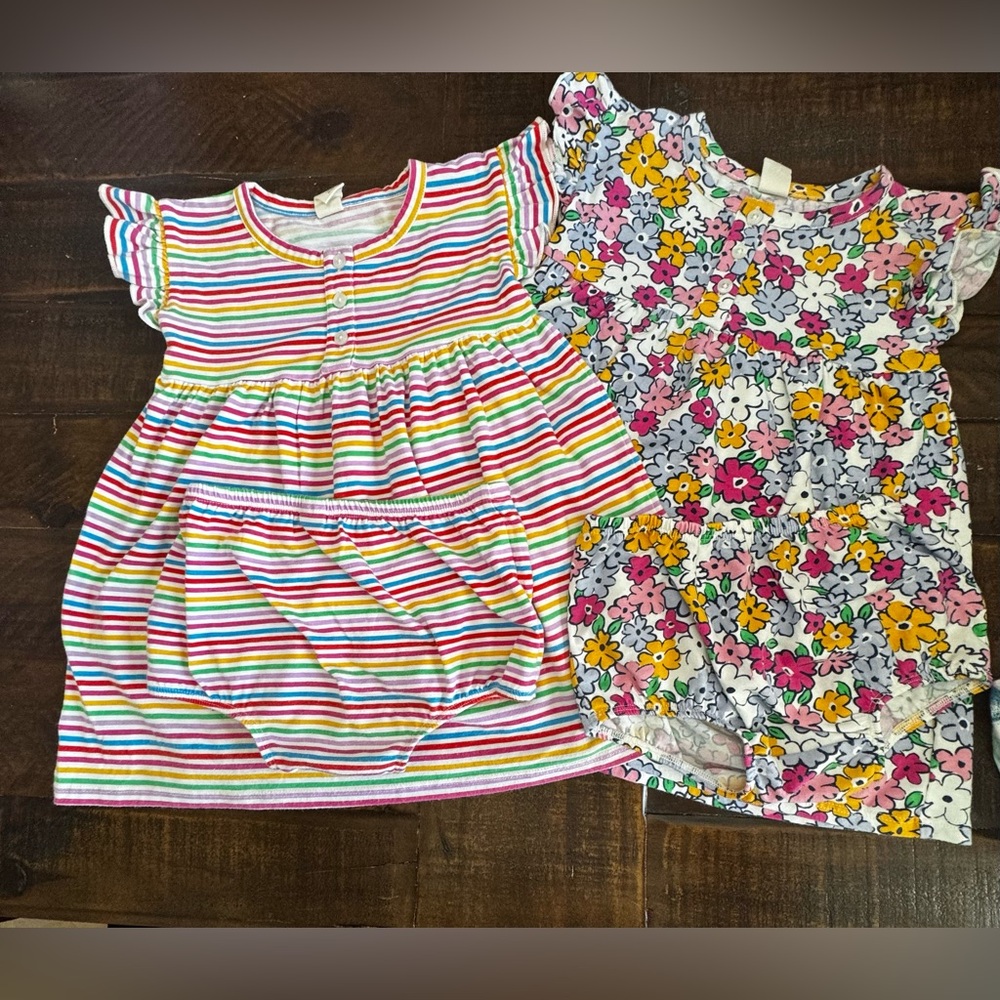 Tucker + Tate Multicolor Striped and Floral Kids Dresses